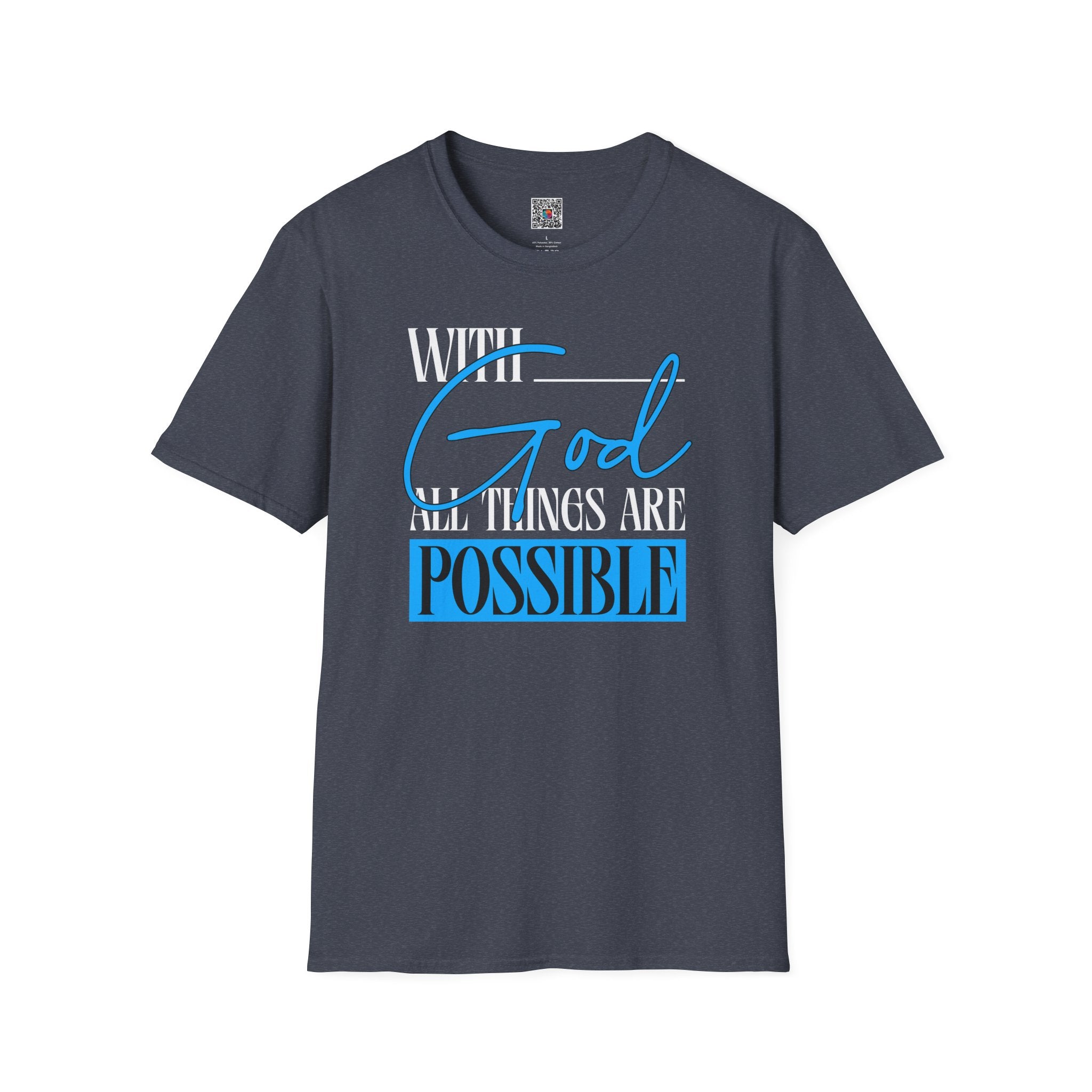God All Things Are Possible T-Shirt — Inspirational Christian Faith Tee| Cr8tive Designs