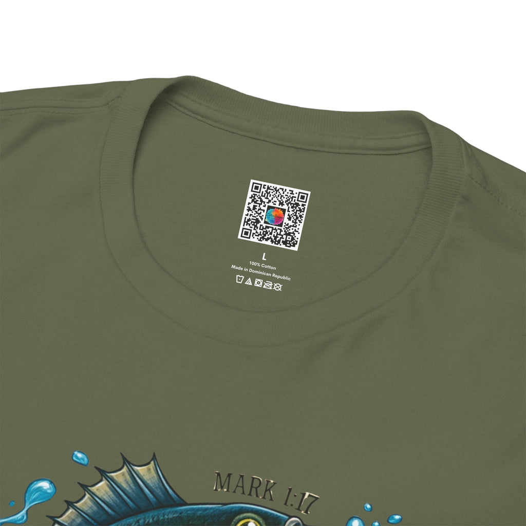 Hooked on Jesus Fishing T‑Shirt /Cr8tive Designs