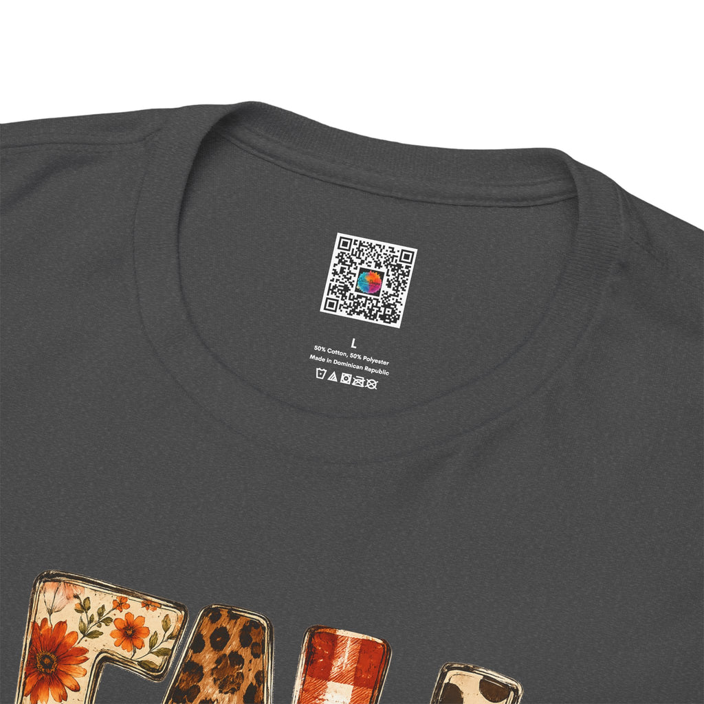 Floral Leopard Plaid FALL Tee | Rustic Autumn Graphic T-Shirt | Cr8tive Designs