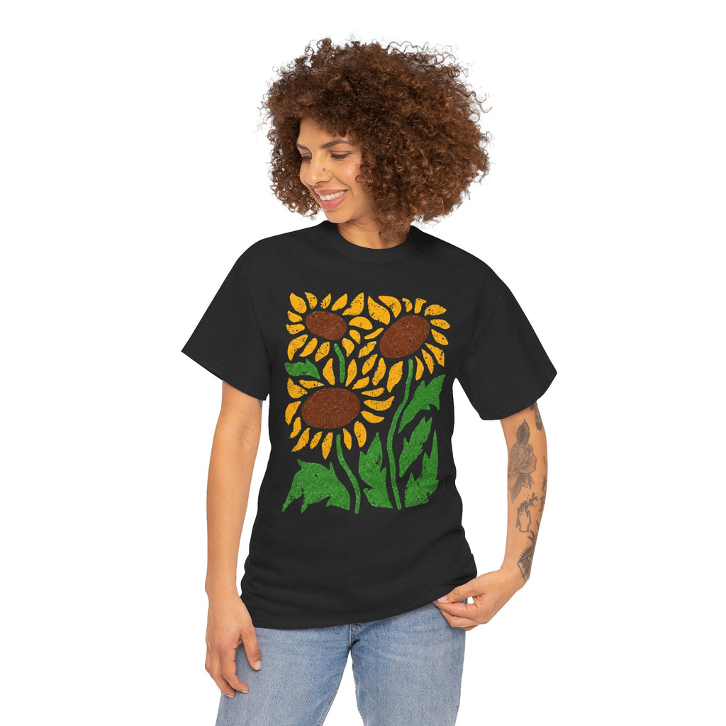 Sunflower Harvest | Vintage Floral Graphic Tee | Cr8tive Designs