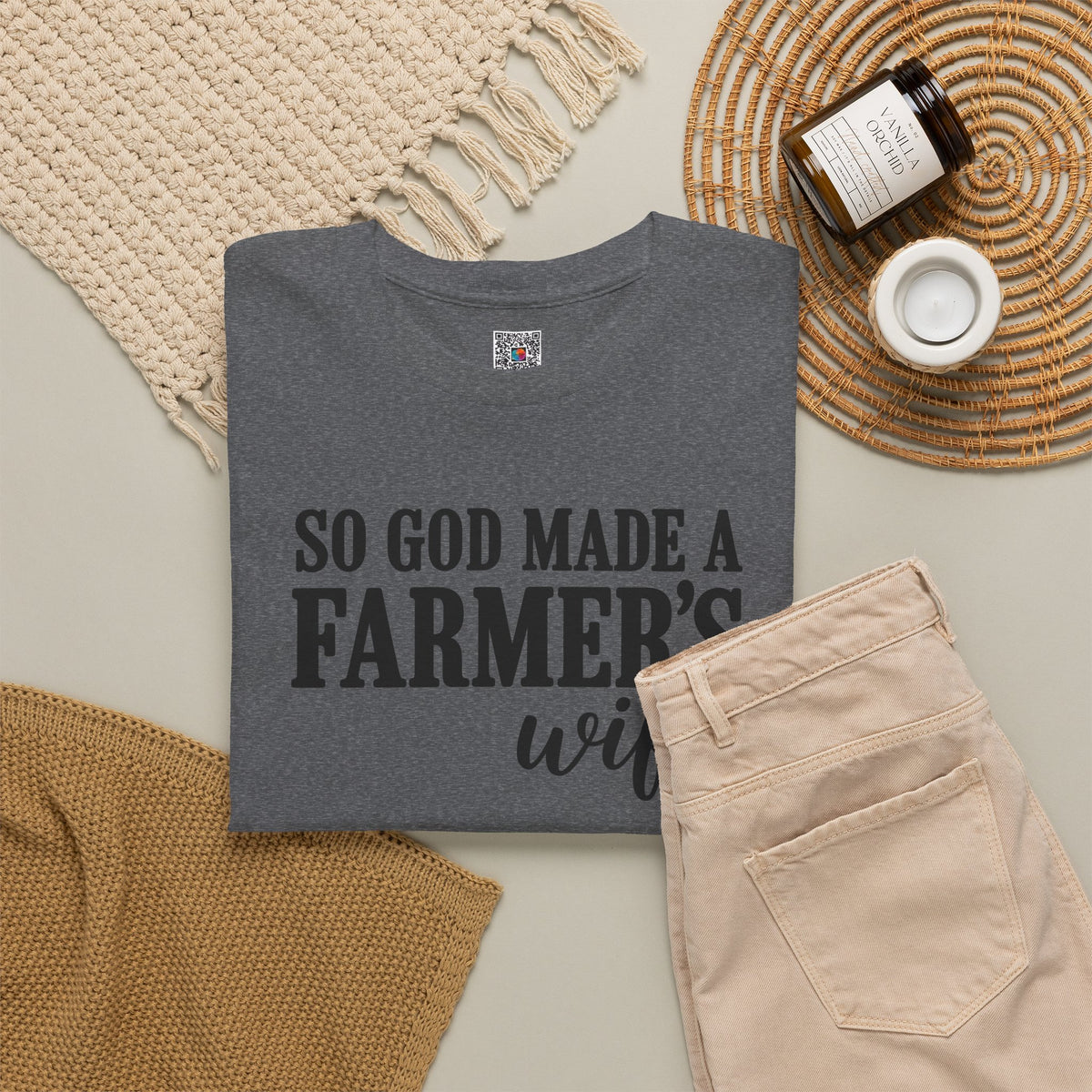 So God Made A Farmer's Wife T-Shirt | Country Farmhouse Graphic Tee | Cr8tive Designs