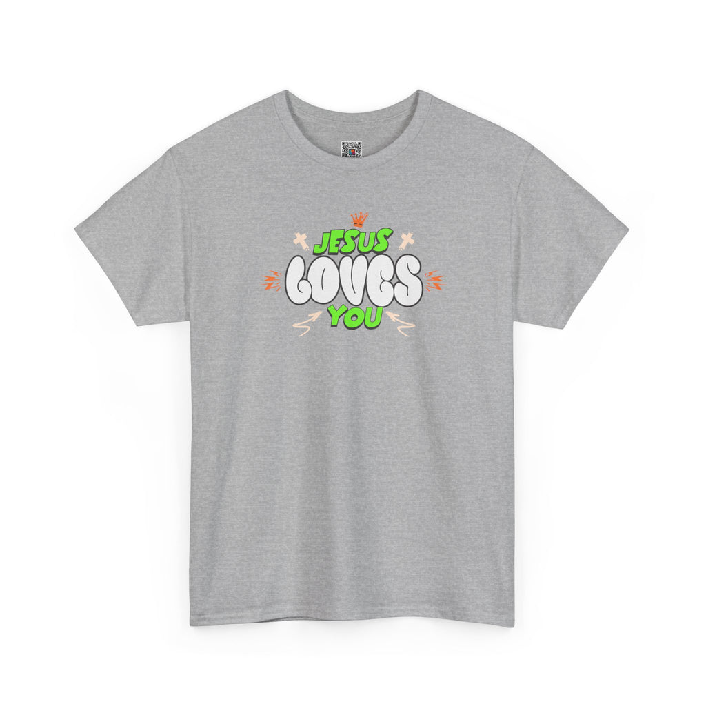 Jesus Loves You T-Shirt | Retro Bubble Gospel Tee | Cr8tive Designs