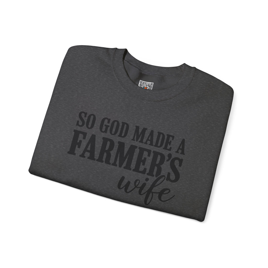 So God Made A Farmer's Wife Sweatshirt | Country Farmhouse Crewneck | Cr8tive Designs