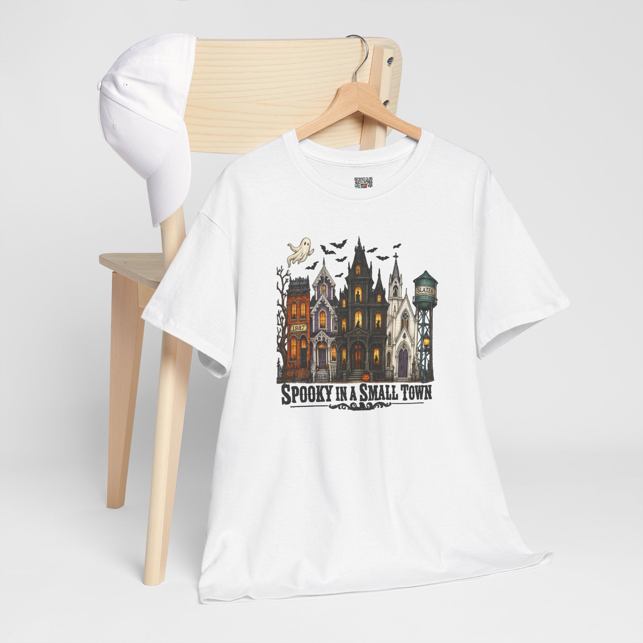 Spooky in a Small Town Tee | Vintage Slater Haunted House T-Shirt | Cr8tive Designs