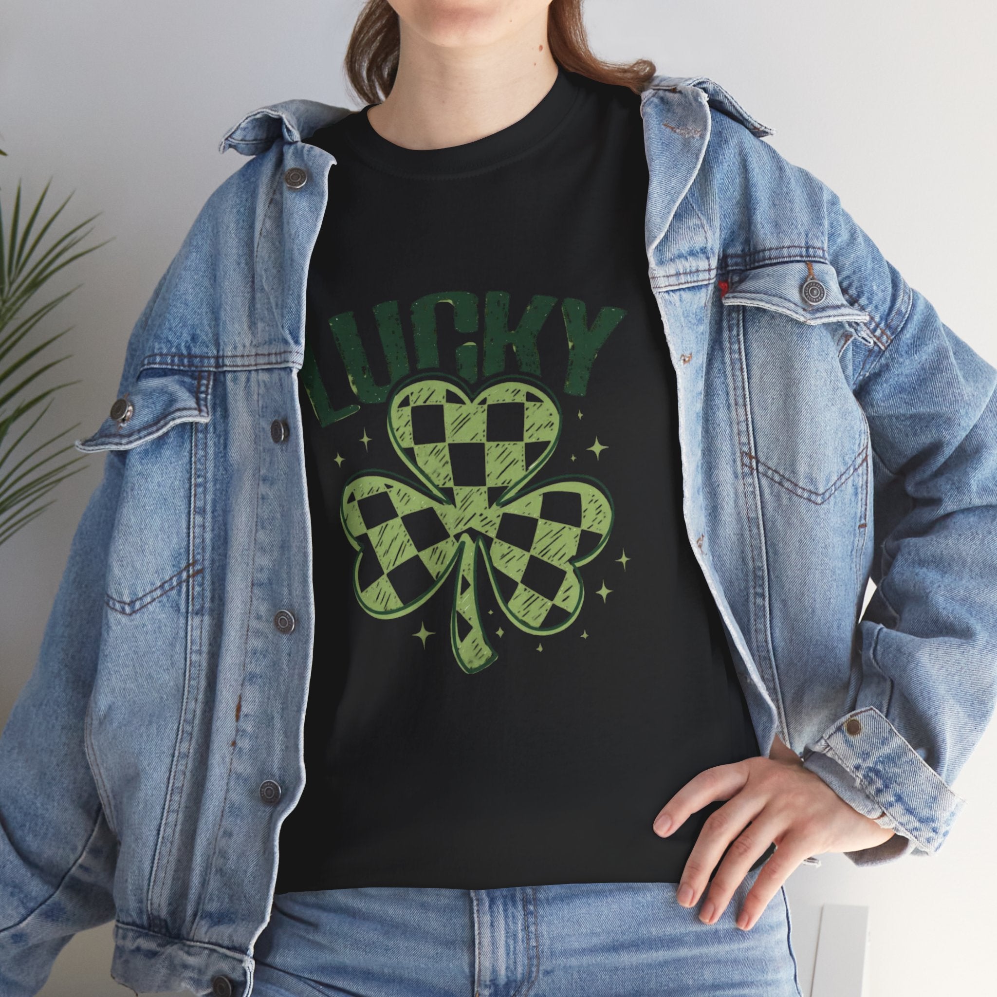 Lucky Checkerboard Shamrock T‑Shirt