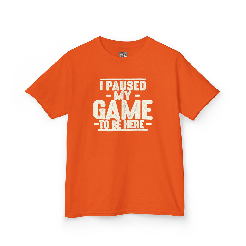I Paused My Game to Be Here | Funny Youth Gamer T-Shirt | Cr8tive Designs
