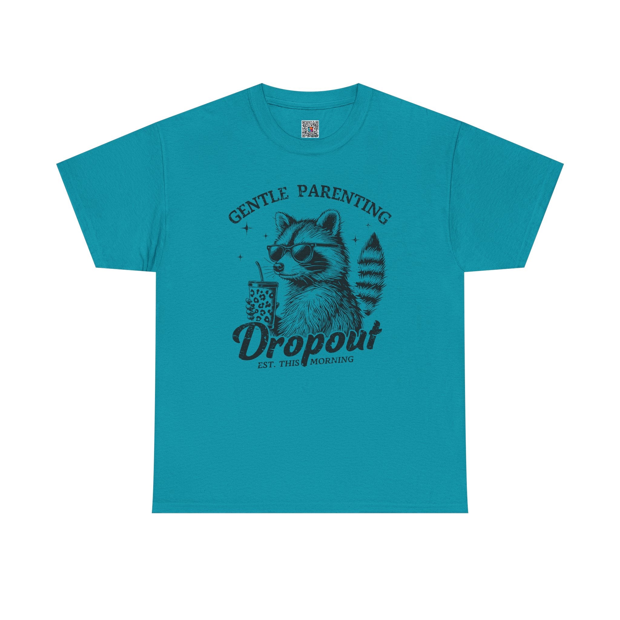 Gentle Parenting Dropout Graphic Tee – Funny Mom Life Shirt, Raccoon Humor Tee, Motherhood Humor | Cr8tive Designs