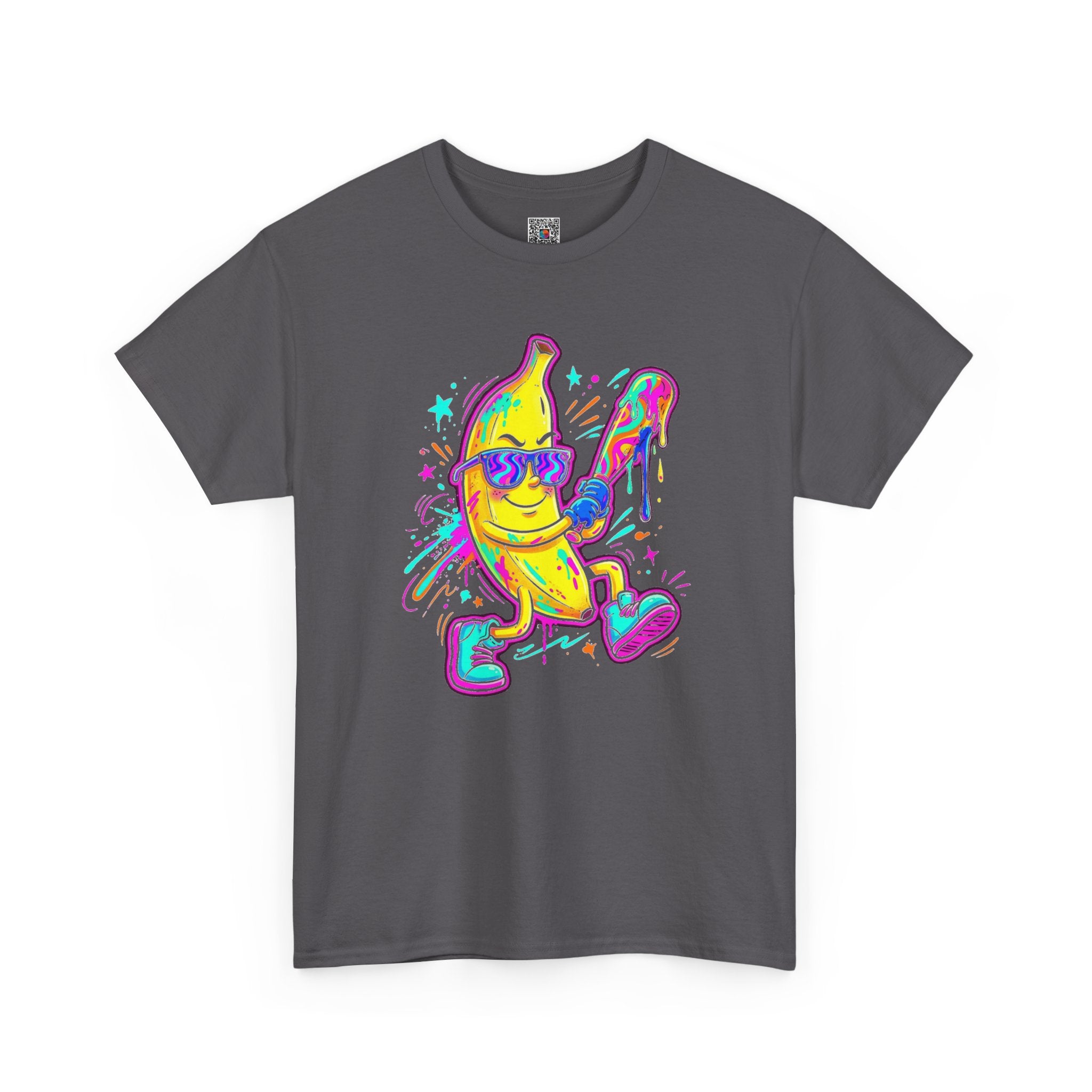 Banana Baseball Graphic T-Shirt | Neon Streetwear Tee | Cr8tive Designs
