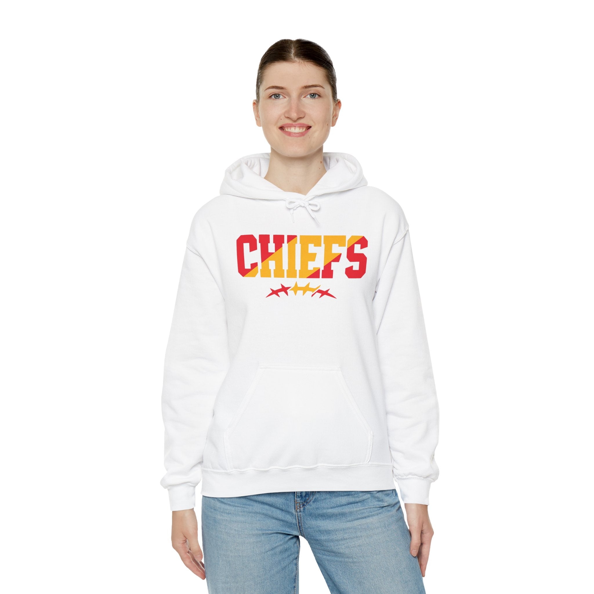 Chiefs Game Day Hoodie | Red & Gold Football Design | Cr8tive Designs