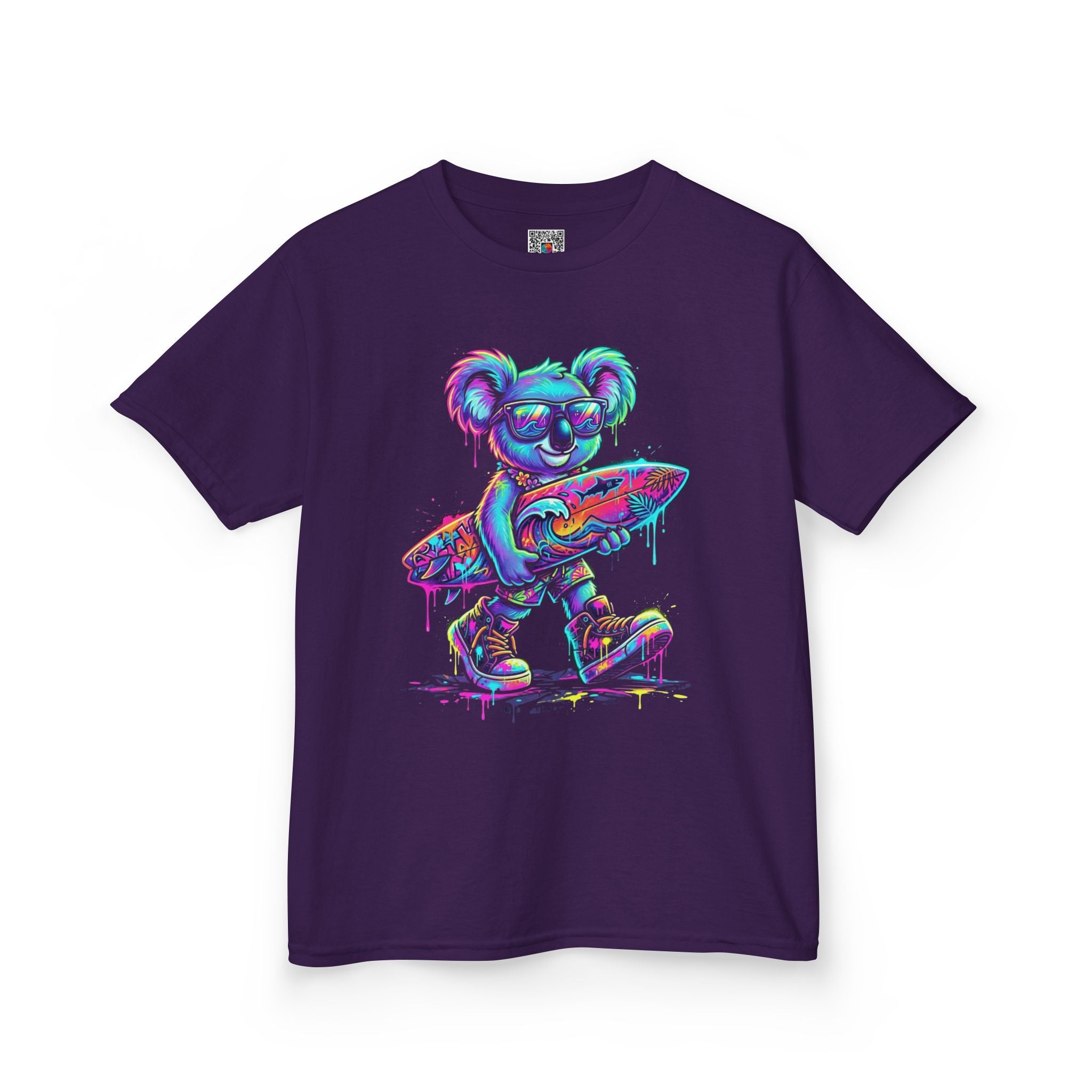 Neon Surfing Koala Graphic Tee | Cr8tive Designs