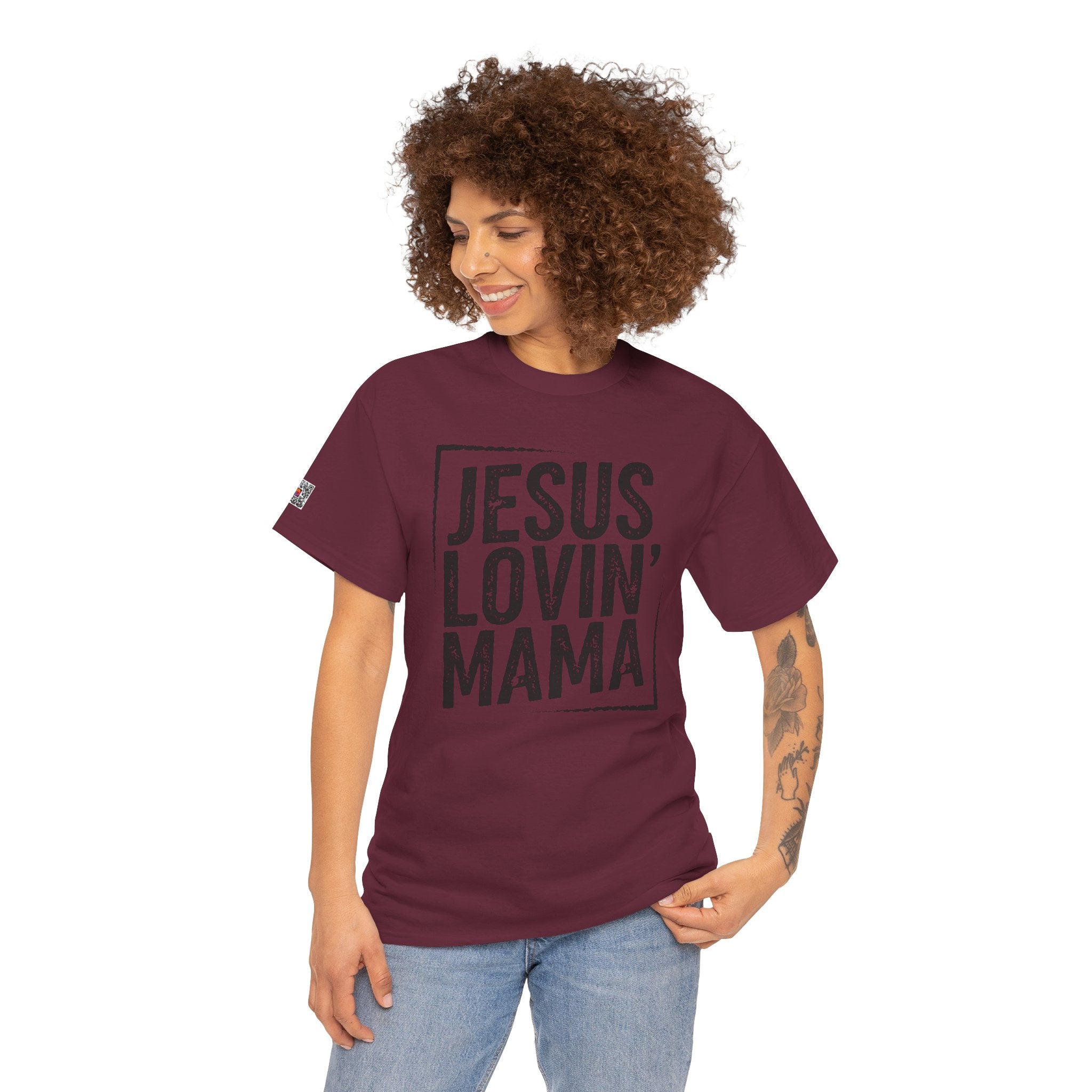 Jesus Lovin Mama Graphic Tee – Christian Mom Shirt, Faith-Based Mama Tee, Religious Gift | Cr8tive Designs