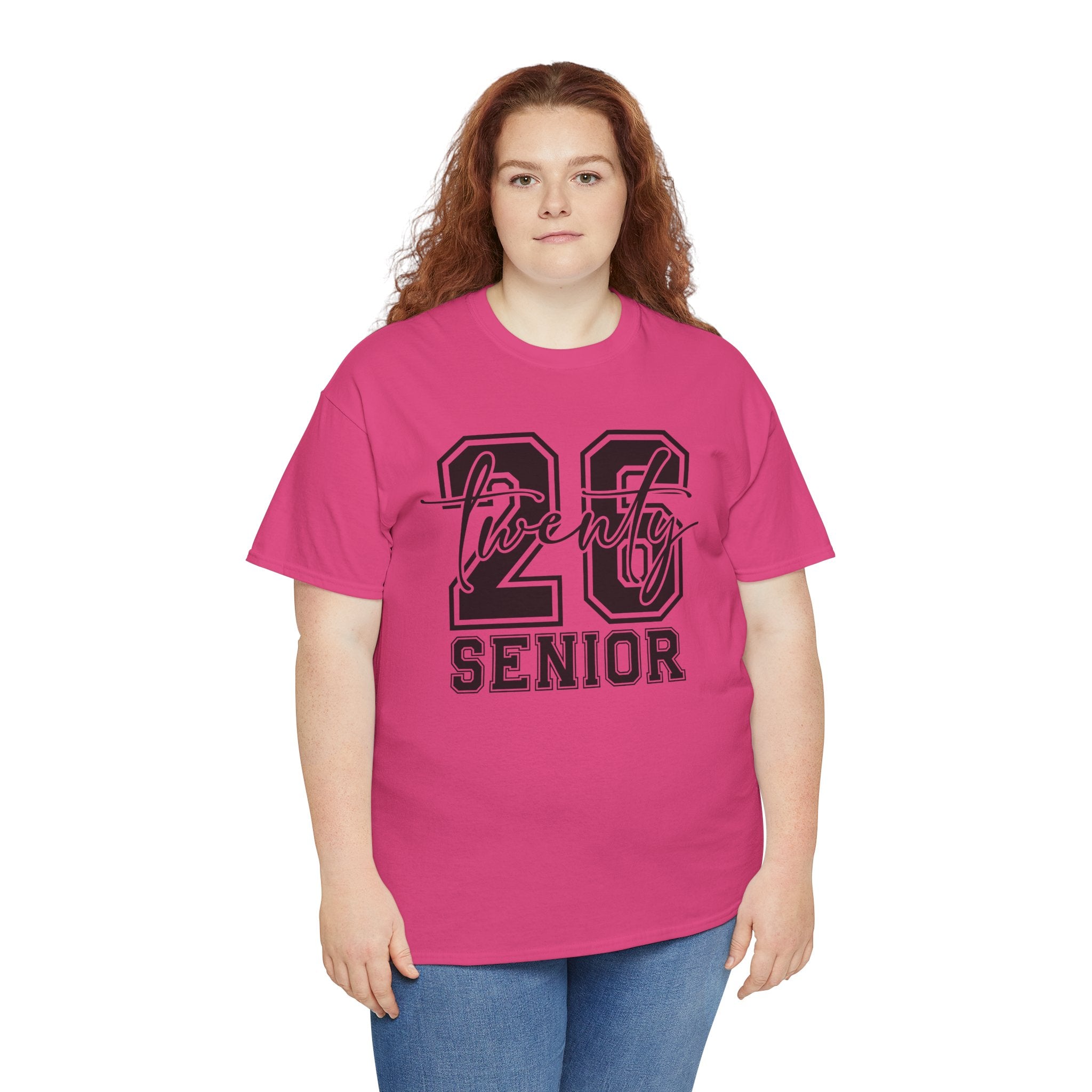 Senior 2026 Script Back T-Shirt | Vertical Graduation Tee | Trendy Senior Shirt | Unisex Fit | Cr8tive Designs