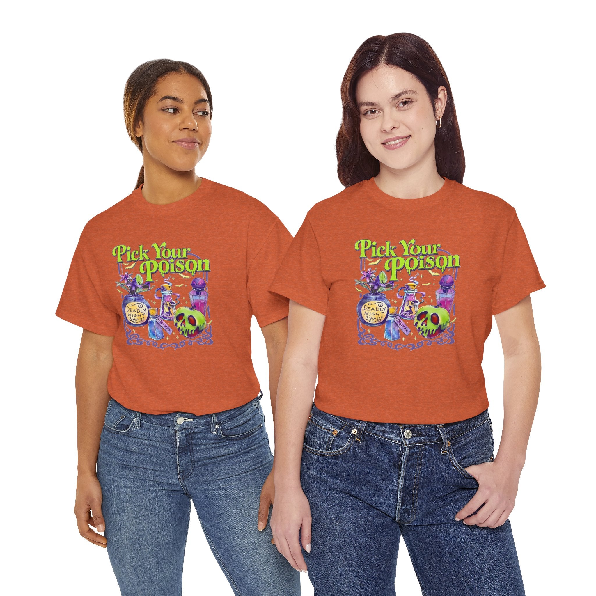 Pick Your Poison | Colorful Witchy Halloween Graphic T-Shirt | Cr8tive Designs