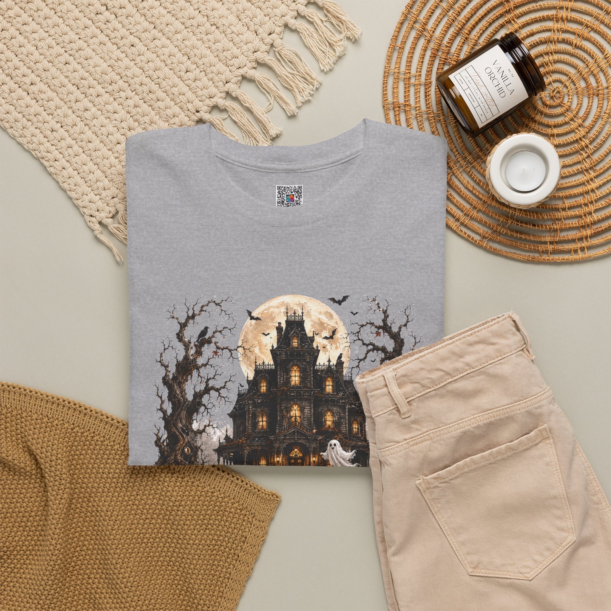 Haunted Manor Halloween T-Shirt | Spooky Season Graphic Tee | Cr8tive Designs