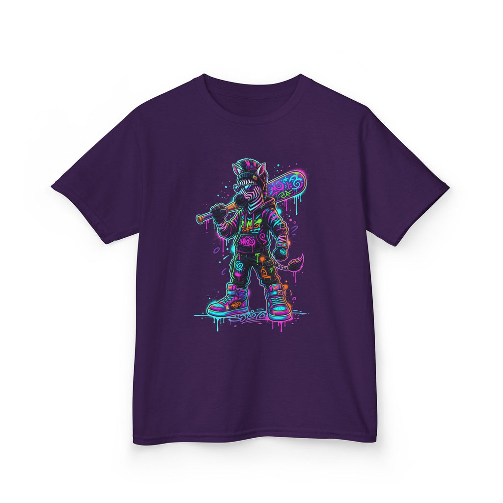 Kids Tee | Neon Zebra Street Warrior Graphic Tee | Cr8tive Designs