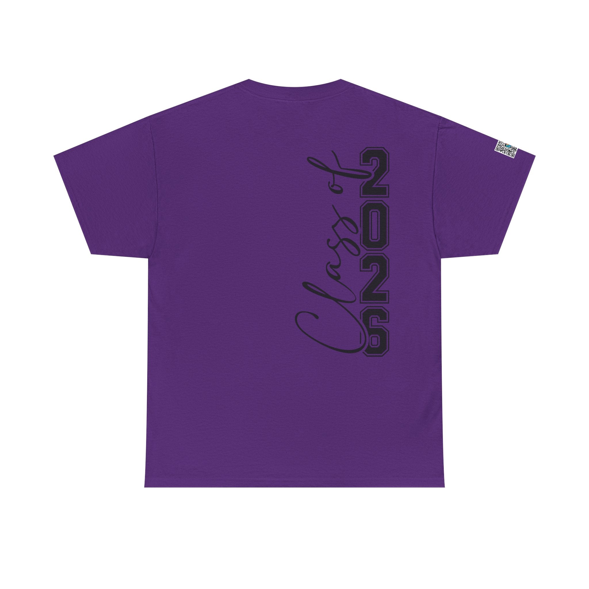 Senior 2026 Script Back T-Shirt | Vertical Graduation Tee | Trendy Senior Shirt | Unisex Fit | Cr8tive Designs