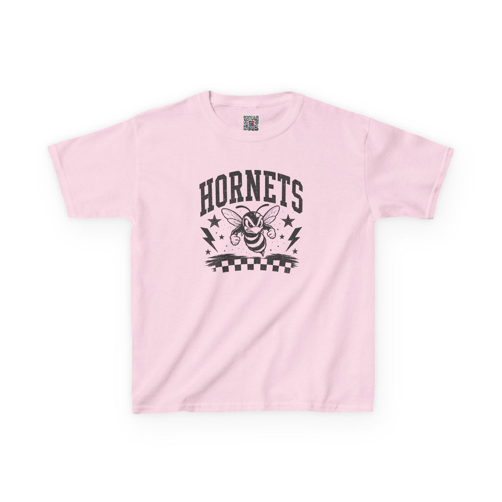 Vintage Hornets Mascot Youth T-Shirt | School Spirit Mascot Tee | Cr8tive Designs