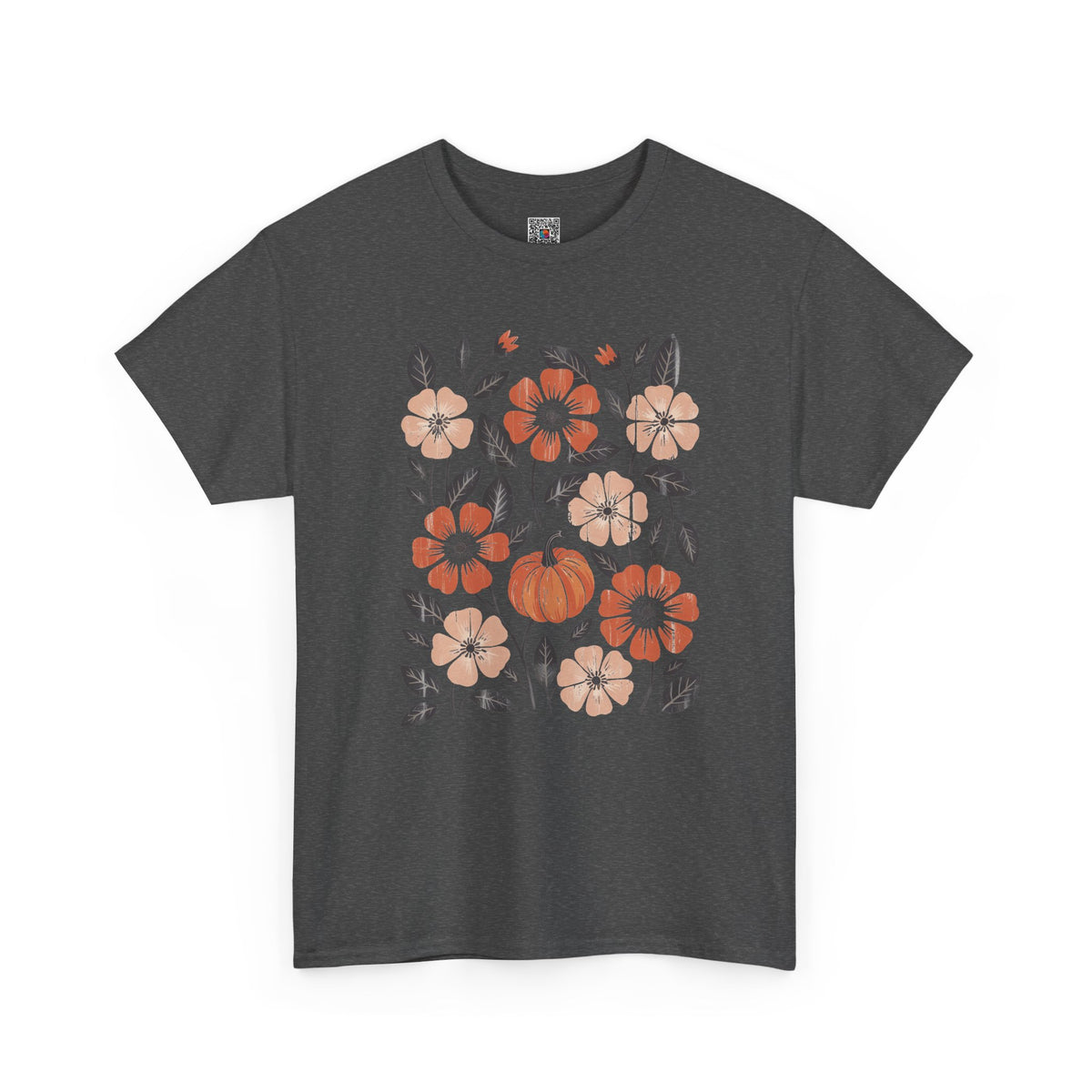 Vintage Floral Pumpkin Tee | Boho Pumpkin & Wildflower T-Shirt | Cr8tive Design