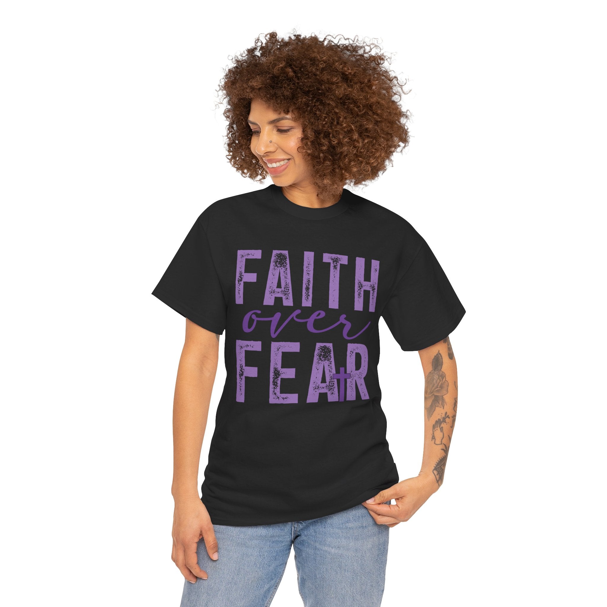 Faith Over Fear – Inspirational Christian Faith T-Shirt | Cr8tive Designs