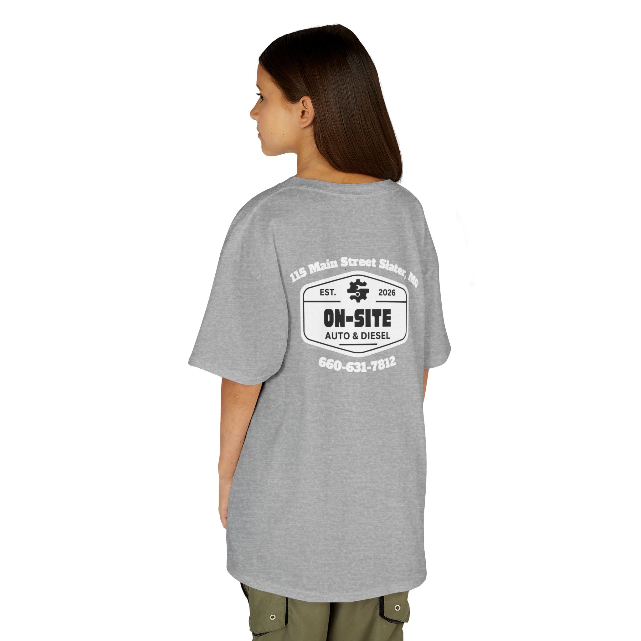 On-Site Auto & Diesel Custom Business Youth T-Shirt | Automotive Workwear | Cr8tive Designs