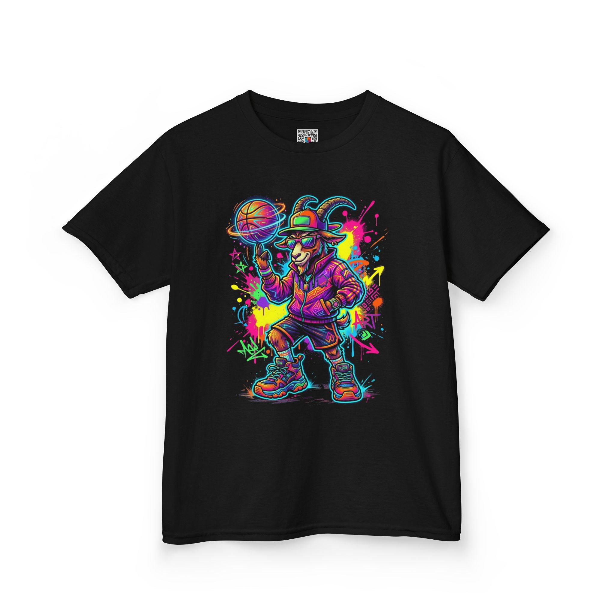 Kids Basketball Player Neon Splash T-Shirt | Cr8tive Designs