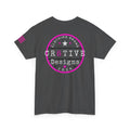 Hot Pink Logo Badge Graphic Tee/Cr8tive Designs