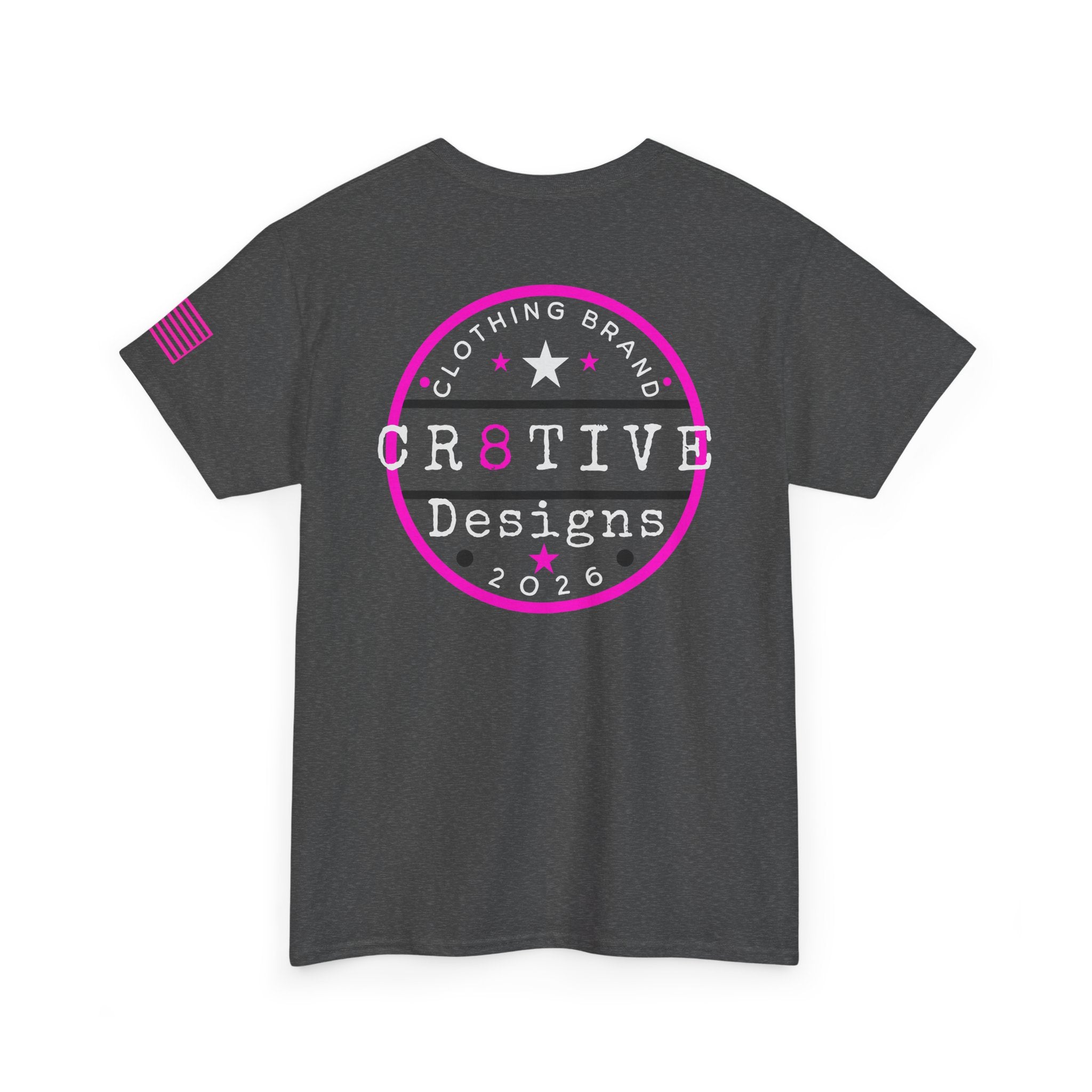 Hot Pink Logo Badge Graphic Tee/Cr8tive Designs