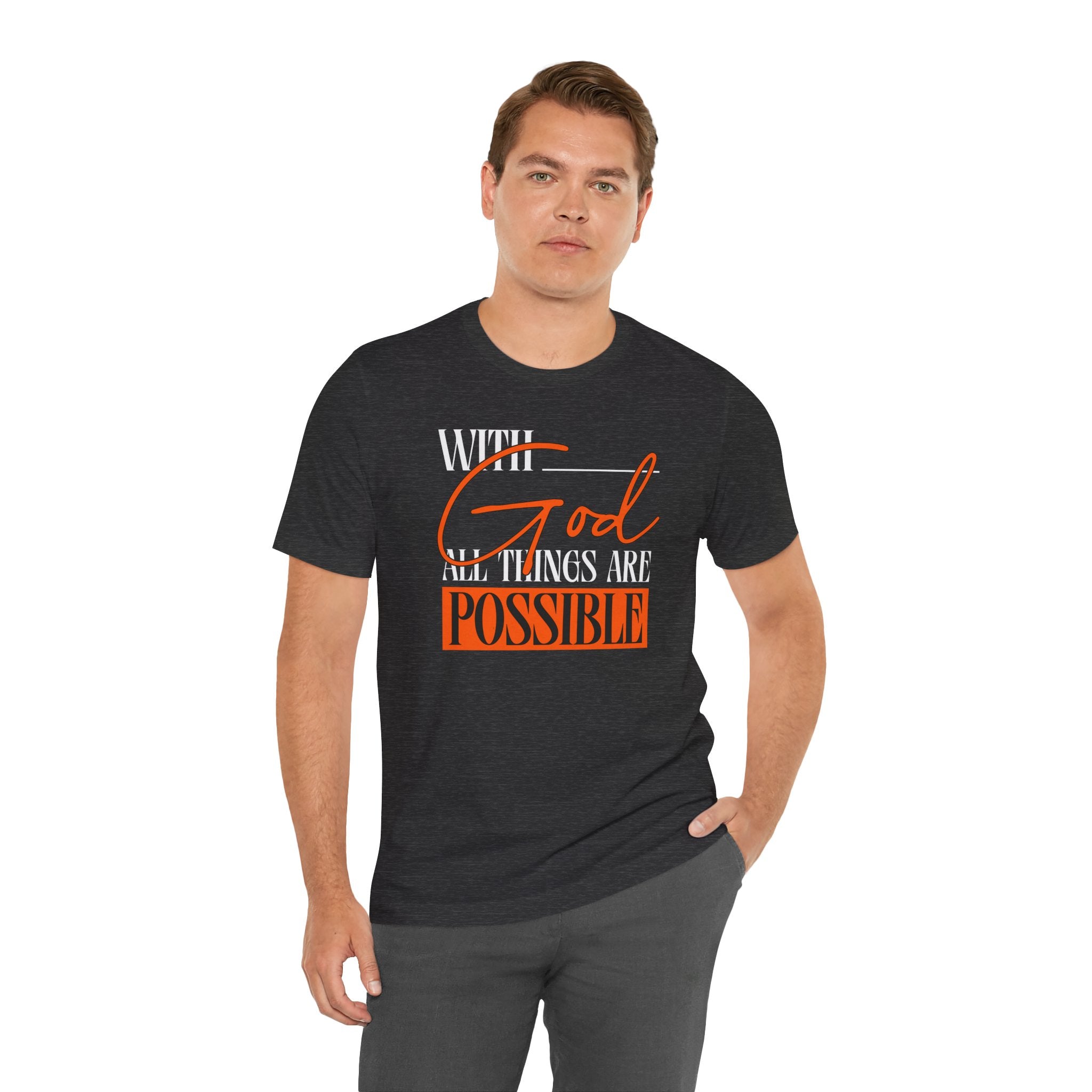 Inspirational 'With God All Things Are Possible' Graphic Tee| Cr8tive Designs
