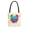 Summer Vibes | Neon Tropical Tote Bag | Cr8tive Designs