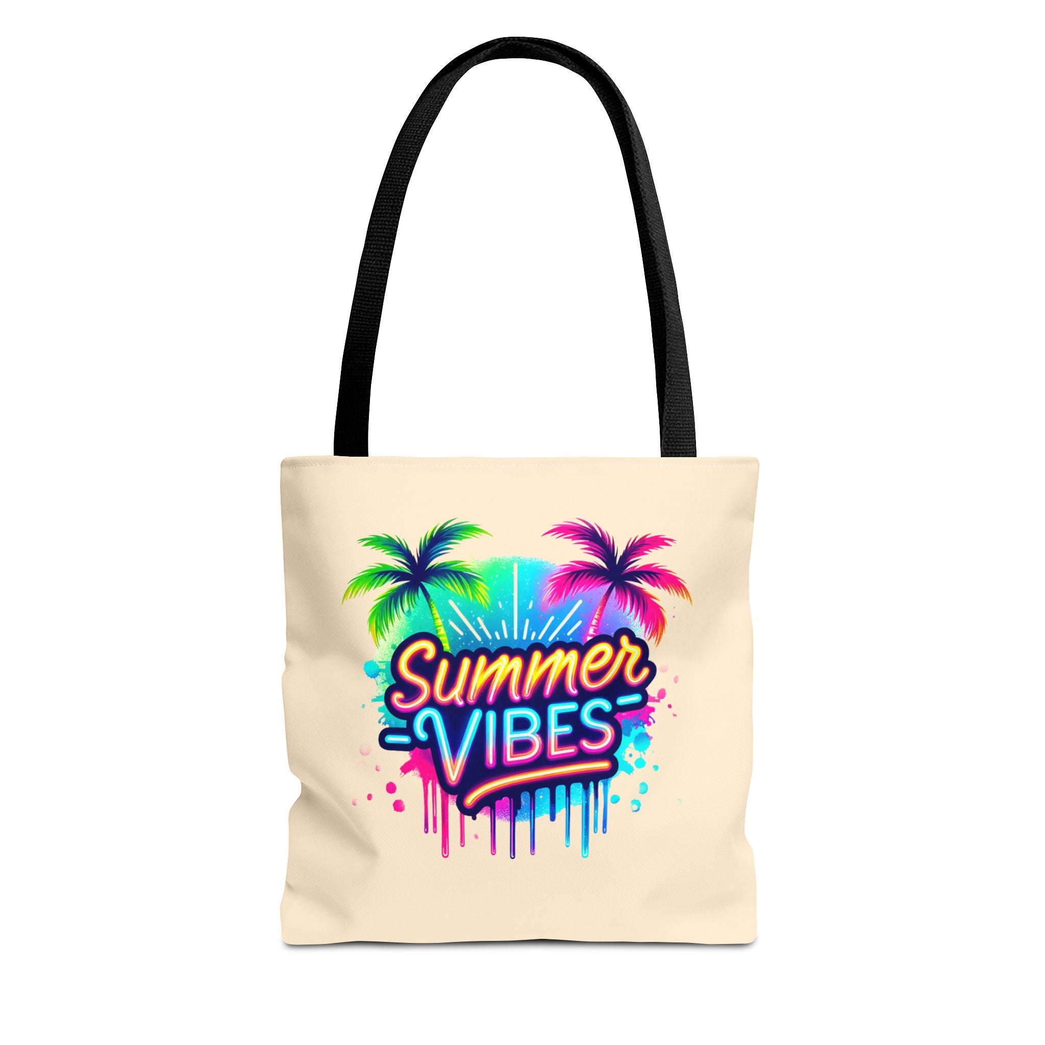Summer Vibes | Neon Tropical Tote Bag | Cr8tive Designs