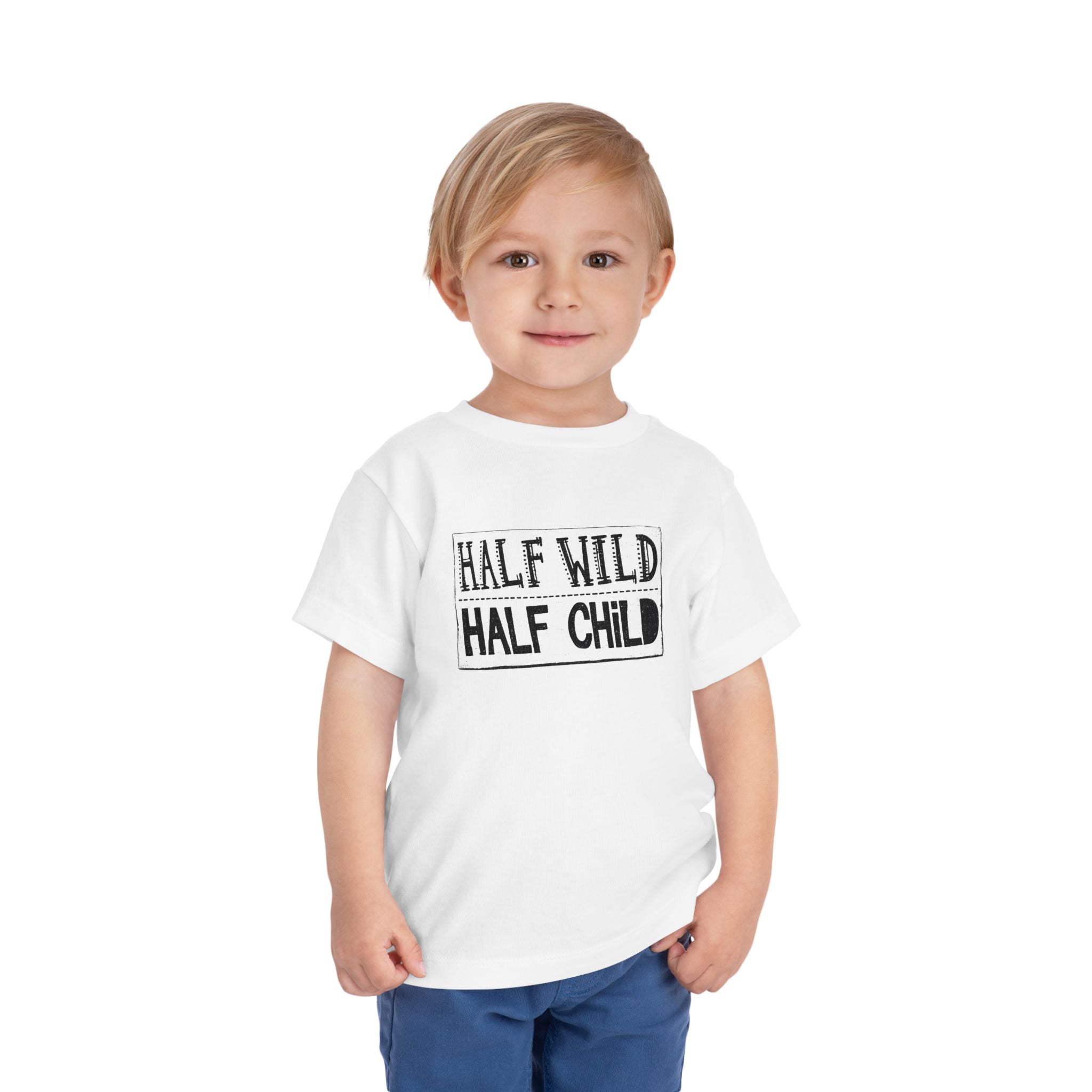 Half Wild Half Child Toddler Tee | Funny Wild Kid T-Shirt | Cr8tive Designs