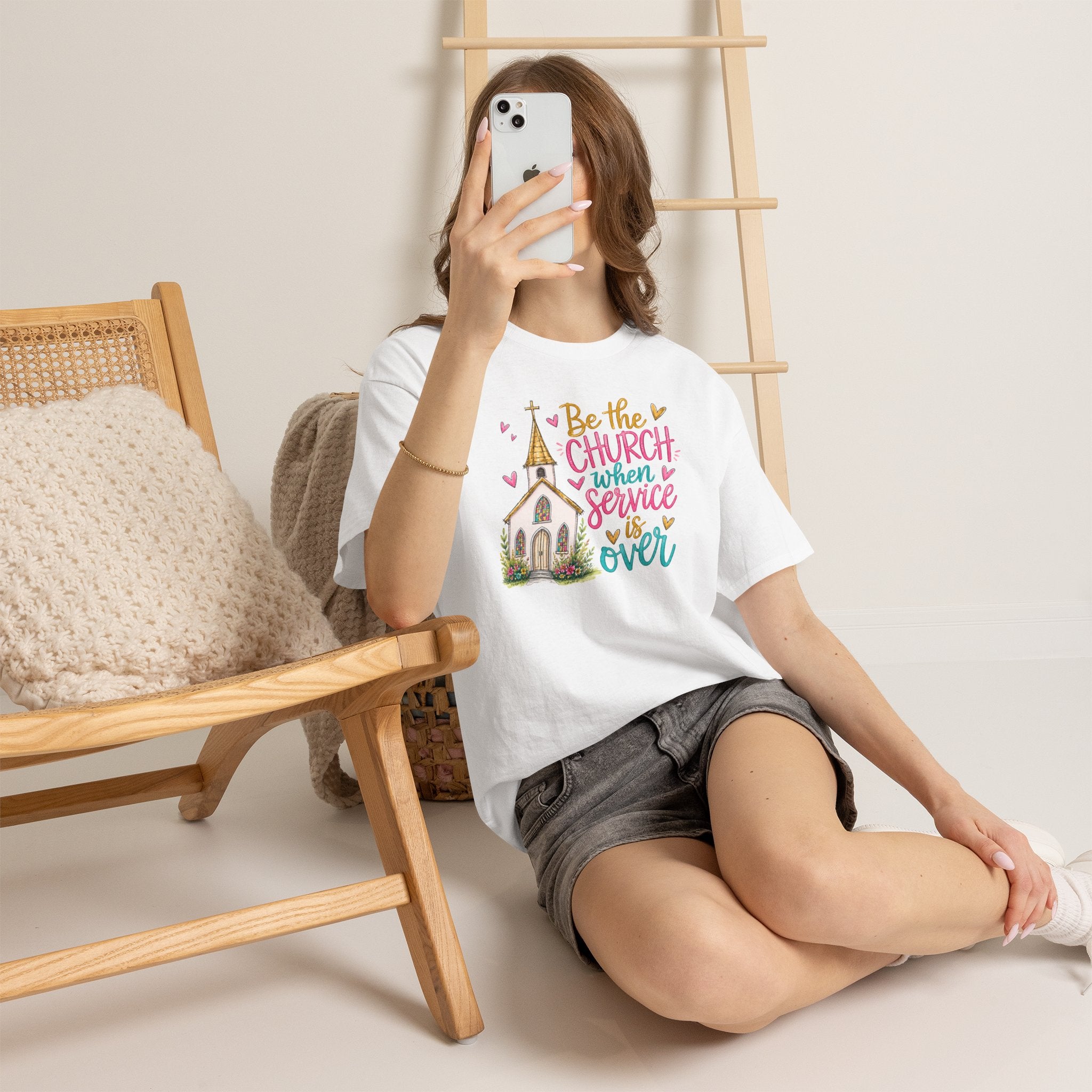 Be The Church When Service Is Over T-Shirt | Inspirational Sunday Service Graphic Tee | Cr8tive Designs