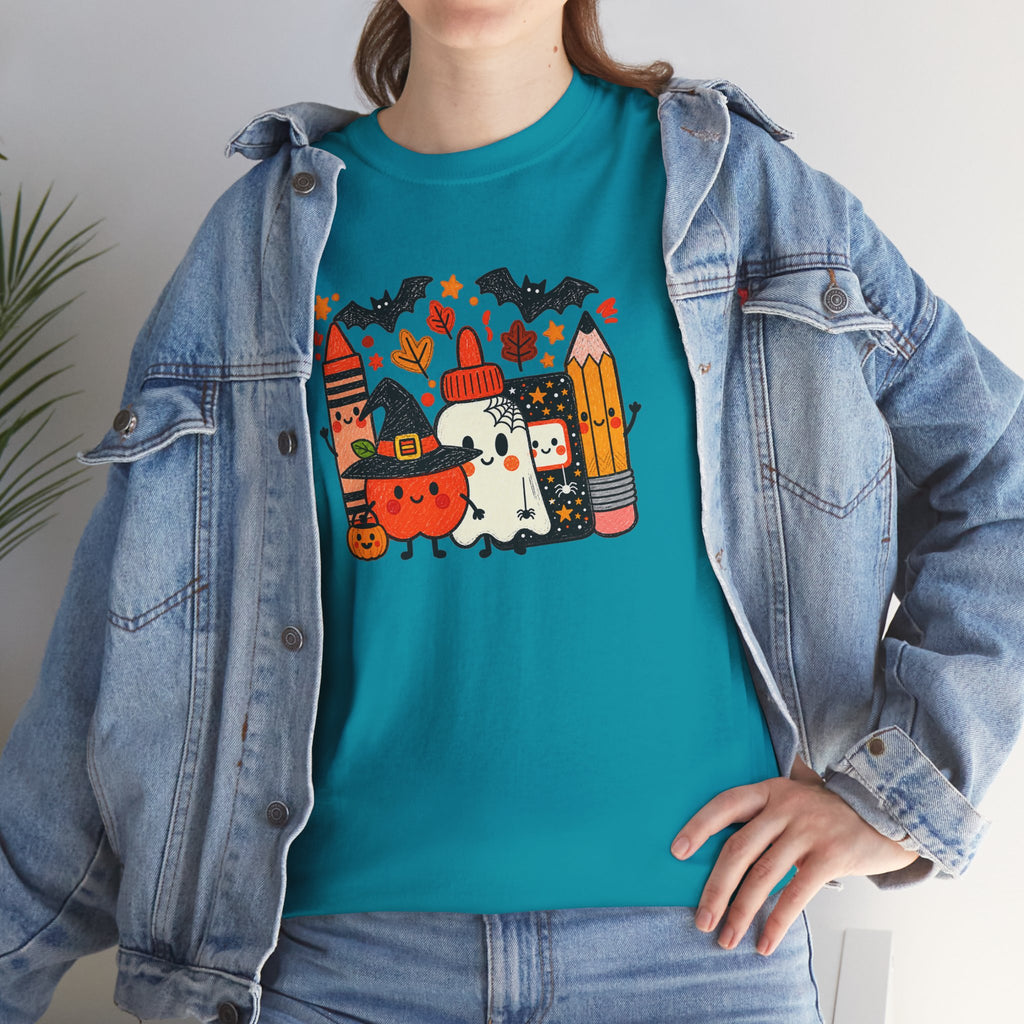 Spooky School Supplies T-Shirt | Cute Halloween Teacher & Student Graphic Tee | Cr8tive Designs