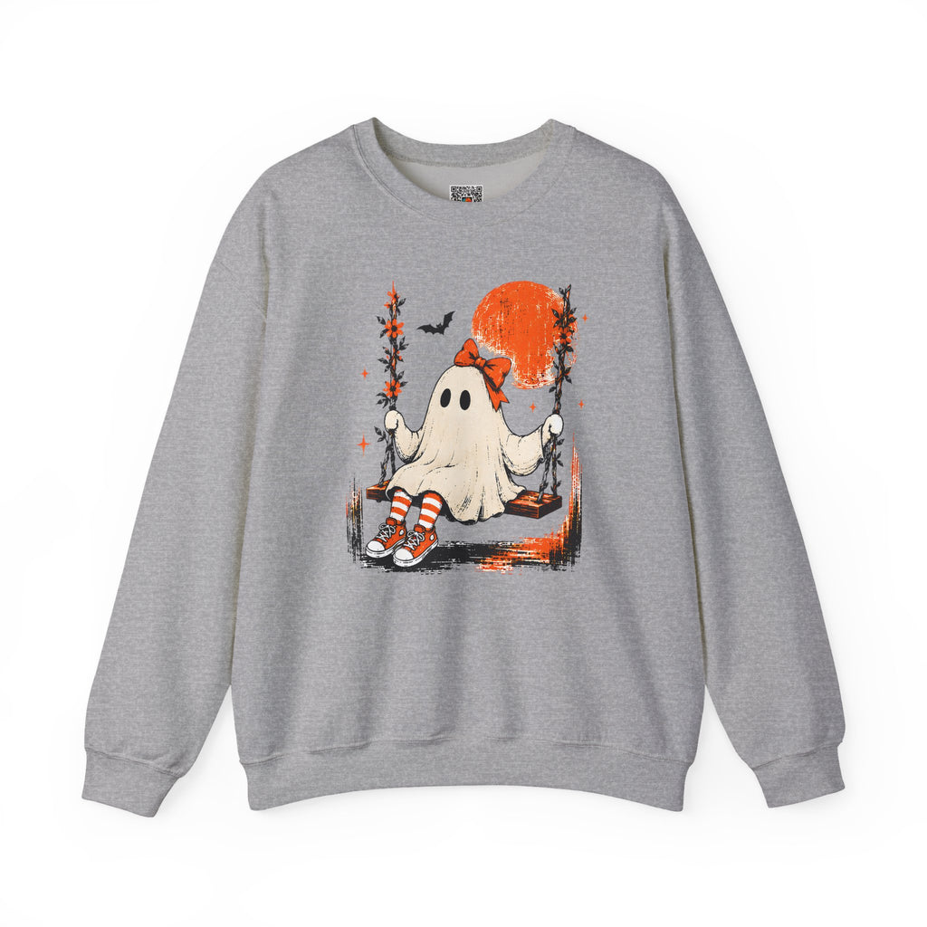 Vintage Swing Ghost Sweater| Cute Autumn Halloween Crewneck Sweater | Cr8tive Designs