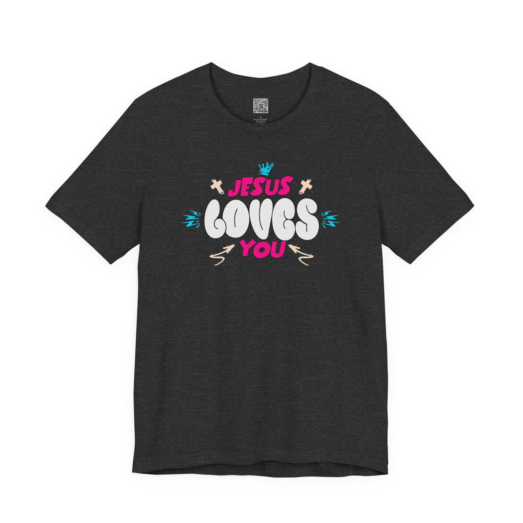 Jesus Loves You Graphic Tee — Cute Pastel Faith T-Shirt| Cr8tive Designs