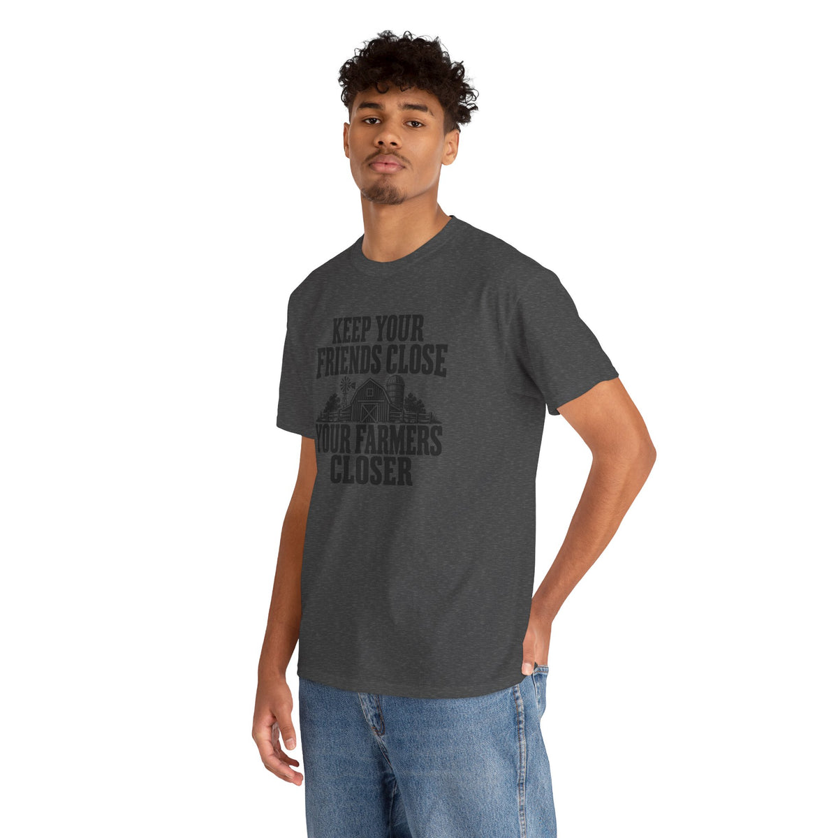 Keep Your Friends Close Your Farmers Closer T-Shirt | Rustic Barn Agriculture Tee | Cr8tive Designs