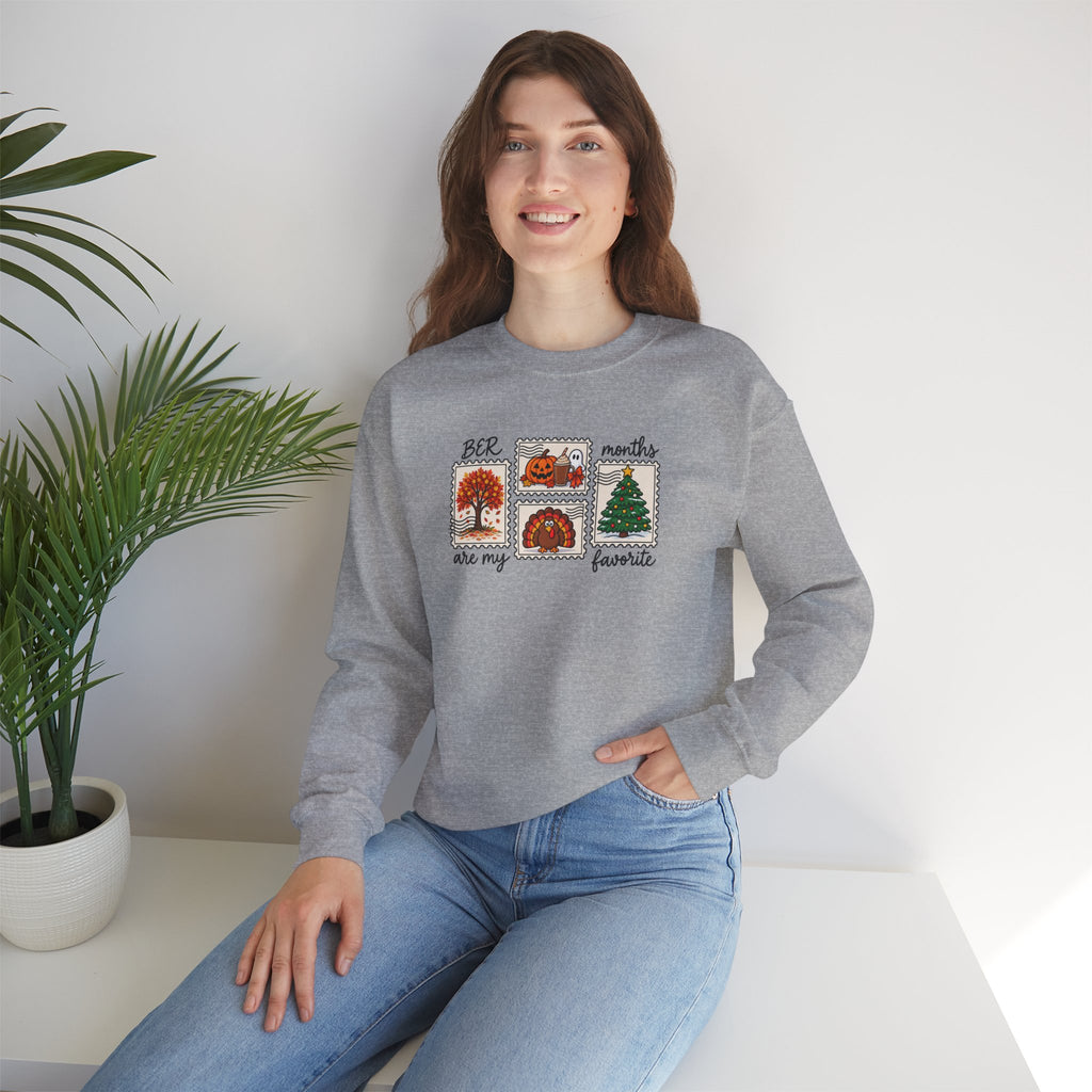 BER Months Are My Favorite Sweatshirt | Holiday Stamps Fall & Winter Crewneck | Cr8tive Designs