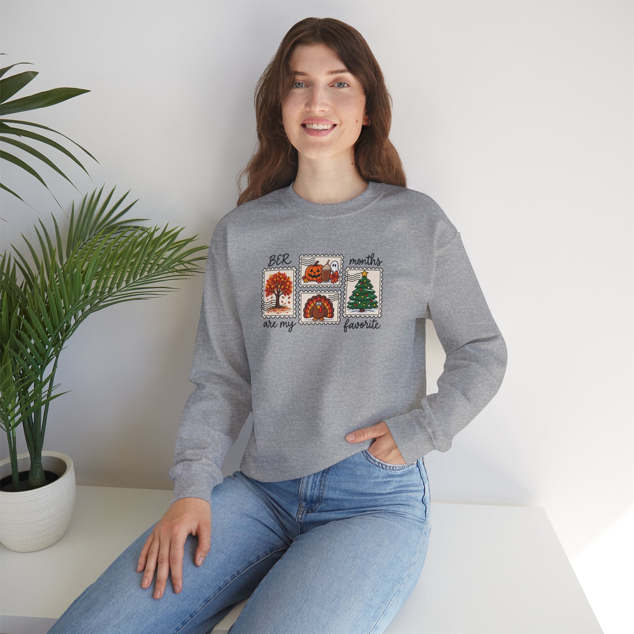 BER Months Are My Favorite Sweatshirt | Holiday Stamps Fall & Winter Crewneck | Cr8tive Designs