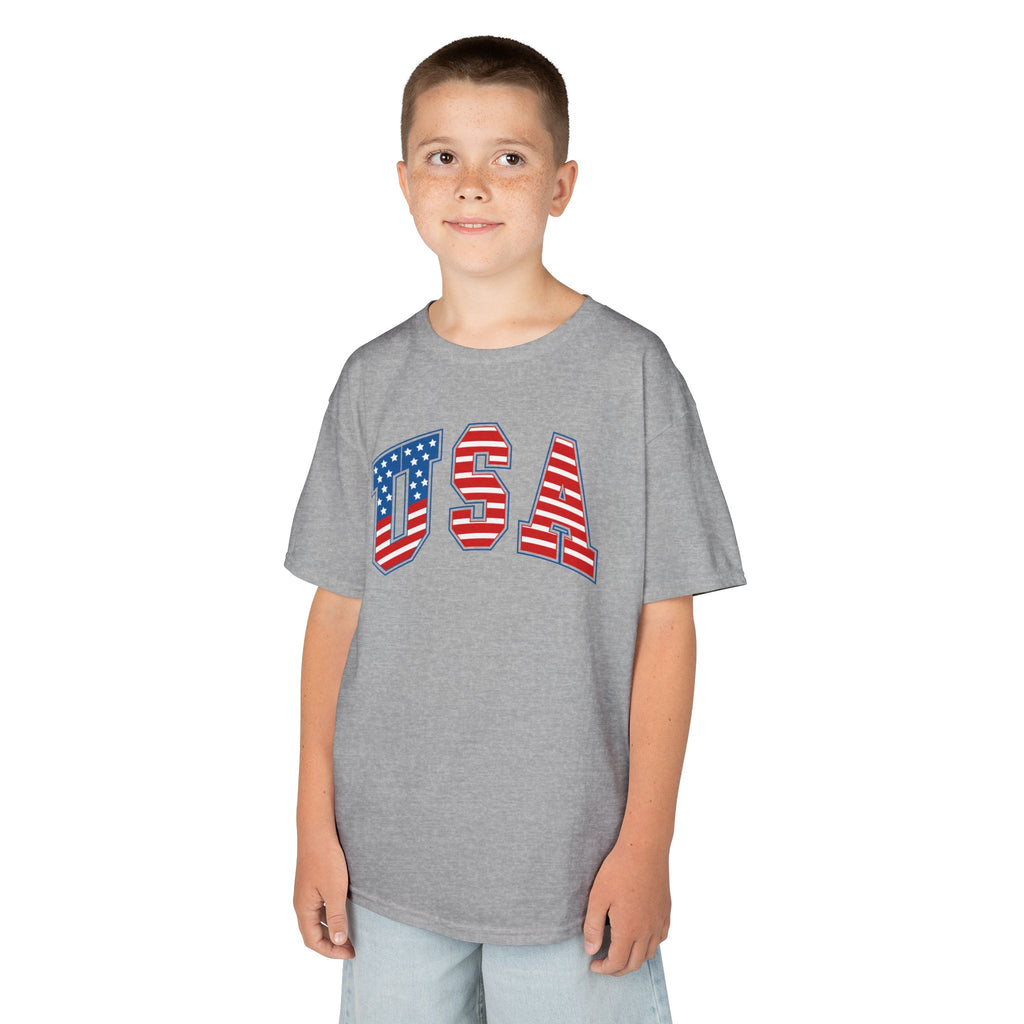 Kids USA Flag Tee | Patriotic Front and Back Design | Cr8tive Designs