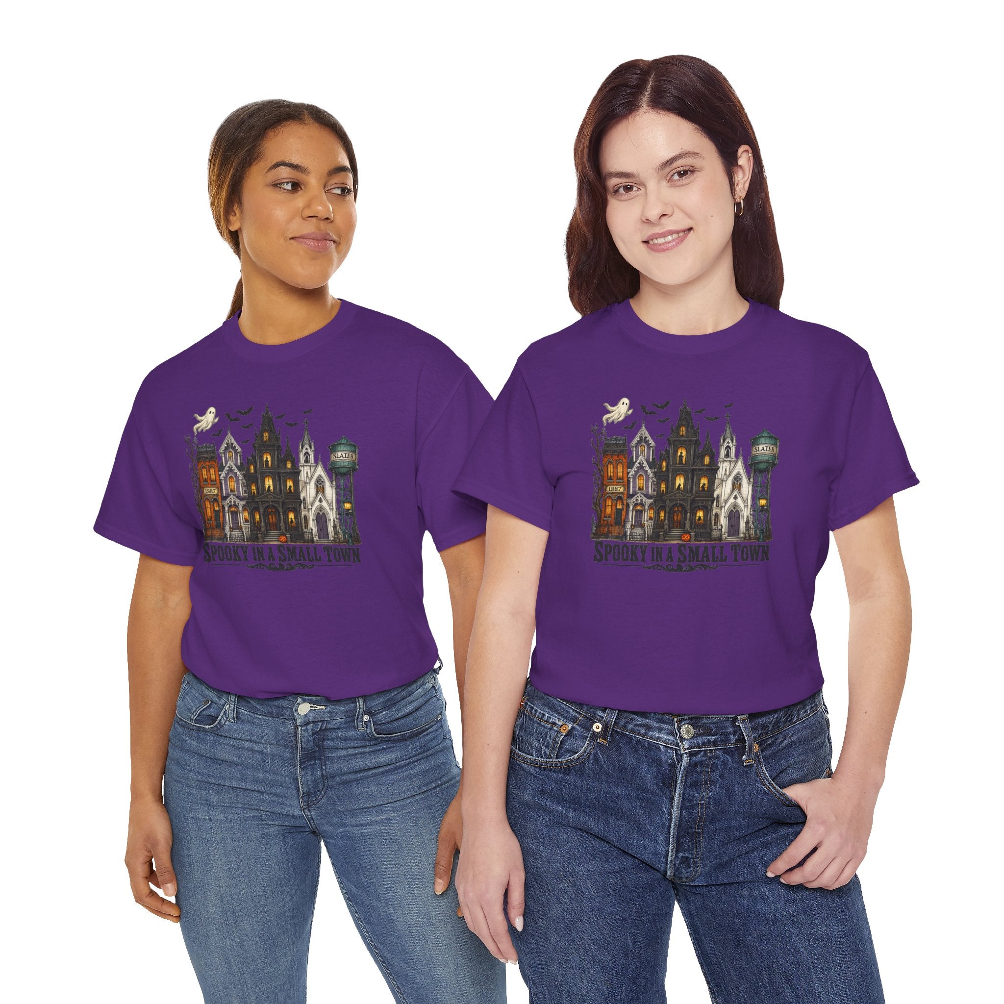 Spooky in a Small Town Tee | Vintage Slater Haunted House T-Shirt | Cr8tive Designs