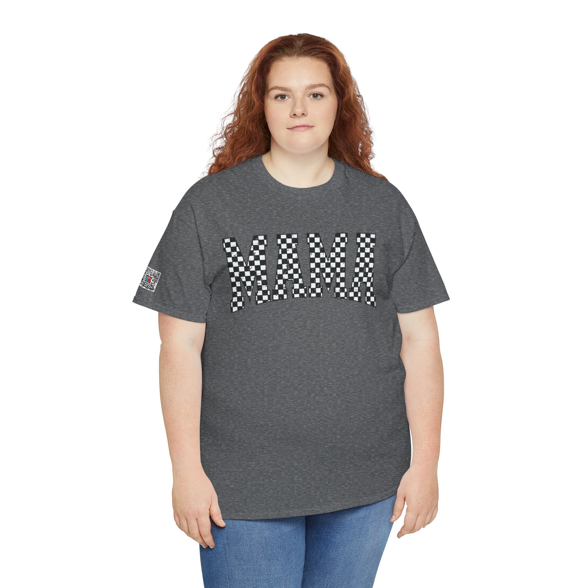MAMA Retro Checkered Tee | Stylish Everyday Graphic Shirt | Cr8tive Designs