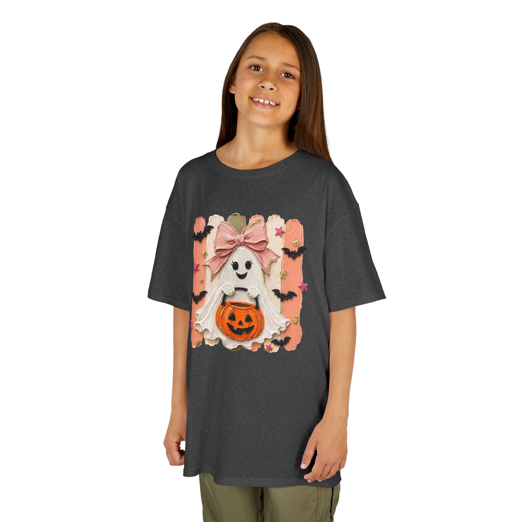 Cute Bow Ghost T-Shirt | Spooky Cute Halloween Tee | Cr8tive Designs