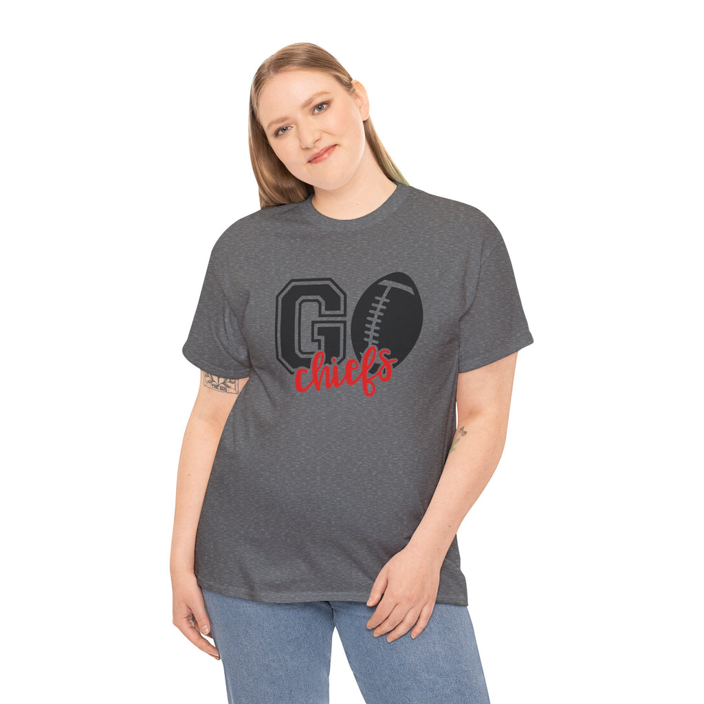 Go Chiefs Football T-Shirt | Game Day Tailgate Graphic Tee | Cr8tive Designs