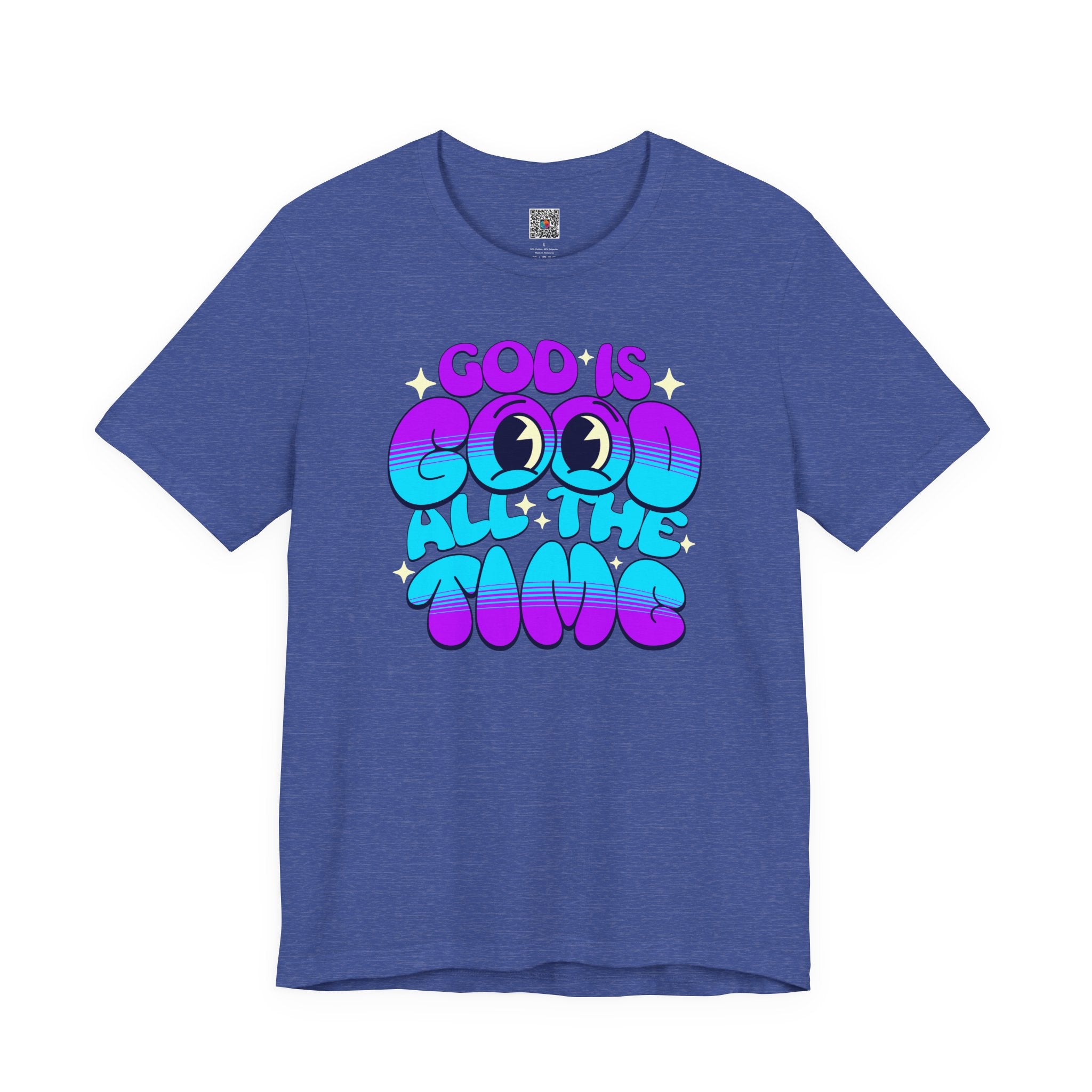 God Is Good All The Time T-Shirt | Retro Bubble Faith Tee | Cr8tive Designs