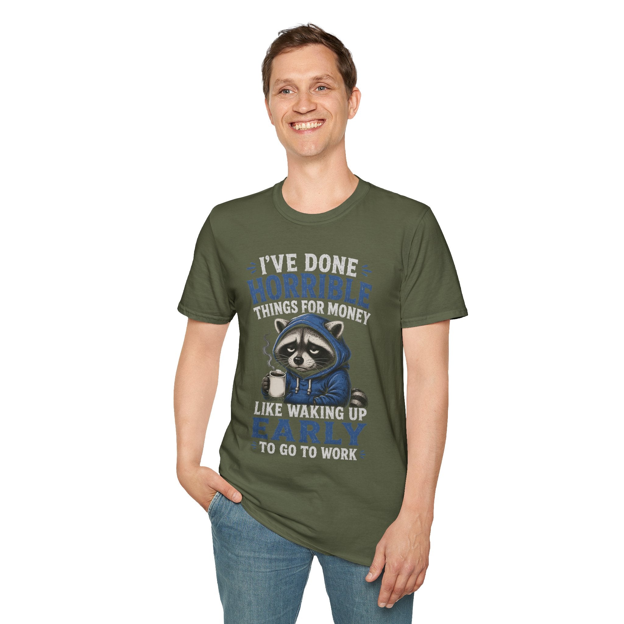 I've Done Horrible Things For Money Raccoon T-Shirt | Funny Sarcastic Graphic | Cr8tive Designs