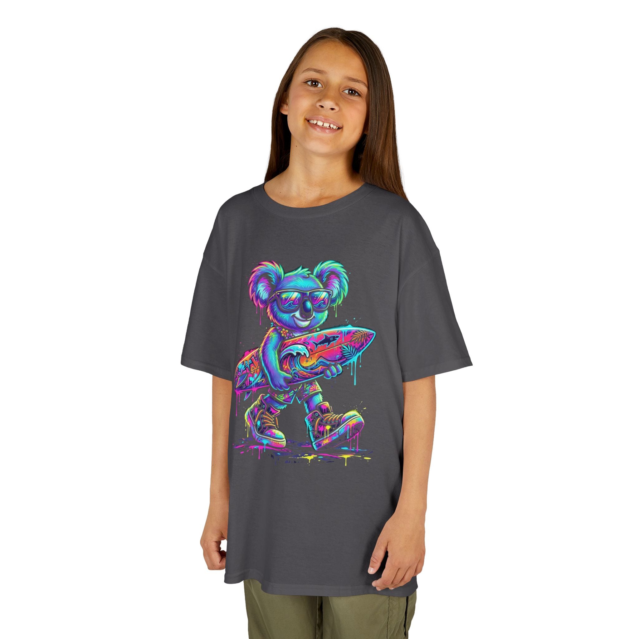 Neon Surfing Koala Graphic Tee | Cr8tive Designs