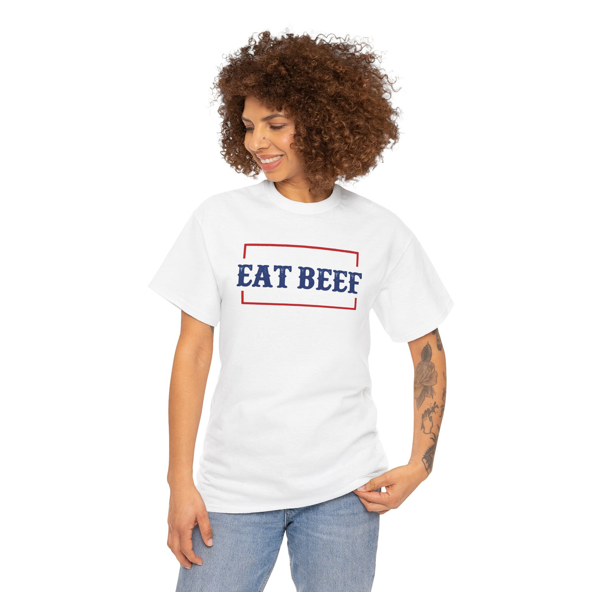 Eat Beef T-Shirt | Rustic Western Cattle Ranch Graphic Tee | Cr8tive Designs