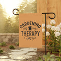 Gardening Is My Therapy Garden Flag — Decorative Outdoor/Indoor Welcome Banner/Cr8tive Designs