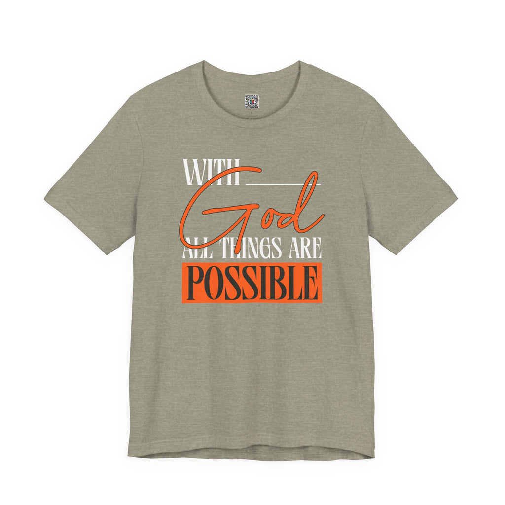 Inspirational 'With God All Things Are Possible' Graphic Tee| Cr8tive Designs