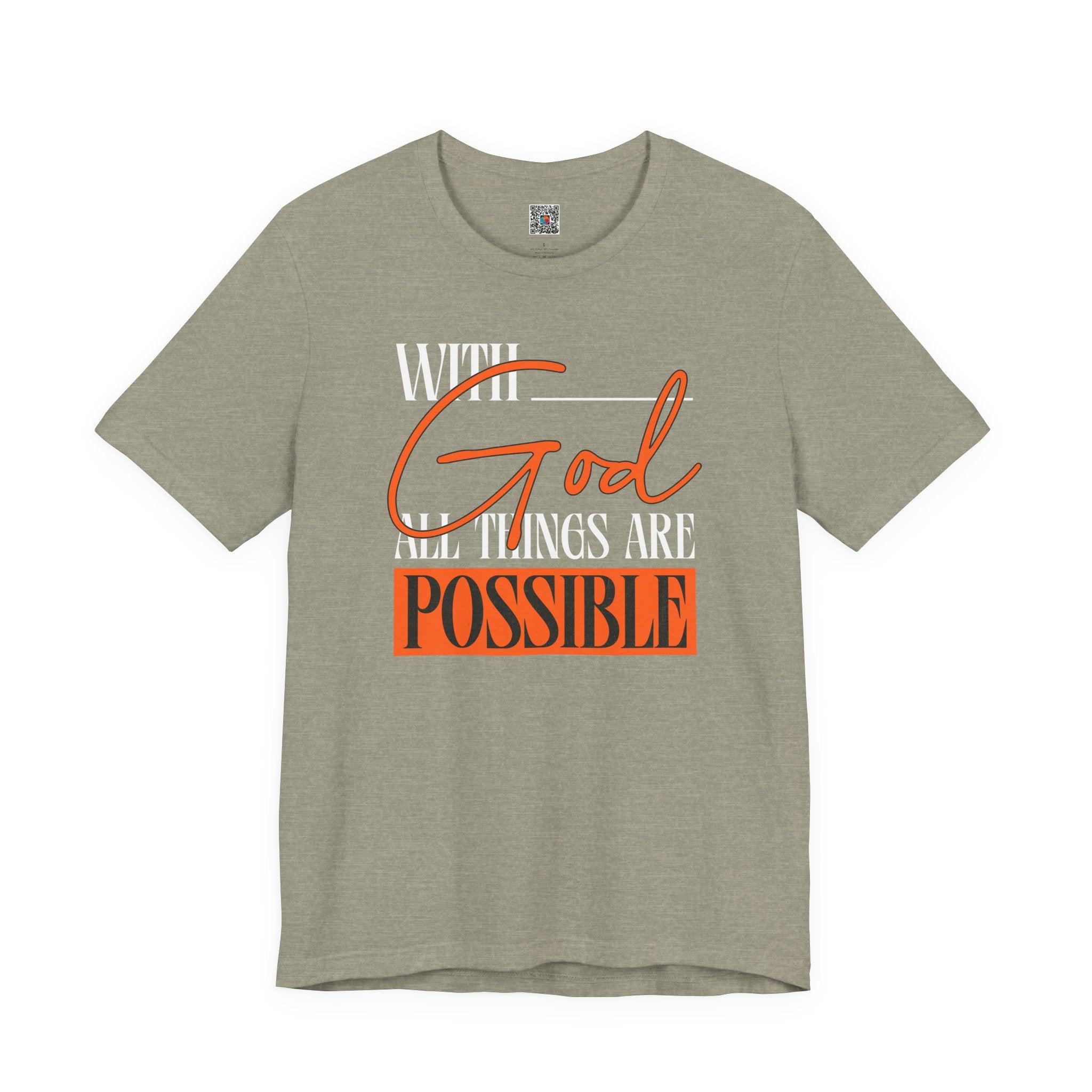 Inspirational 'With God All Things Are Possible' Graphic Tee| Cr8tive Designs